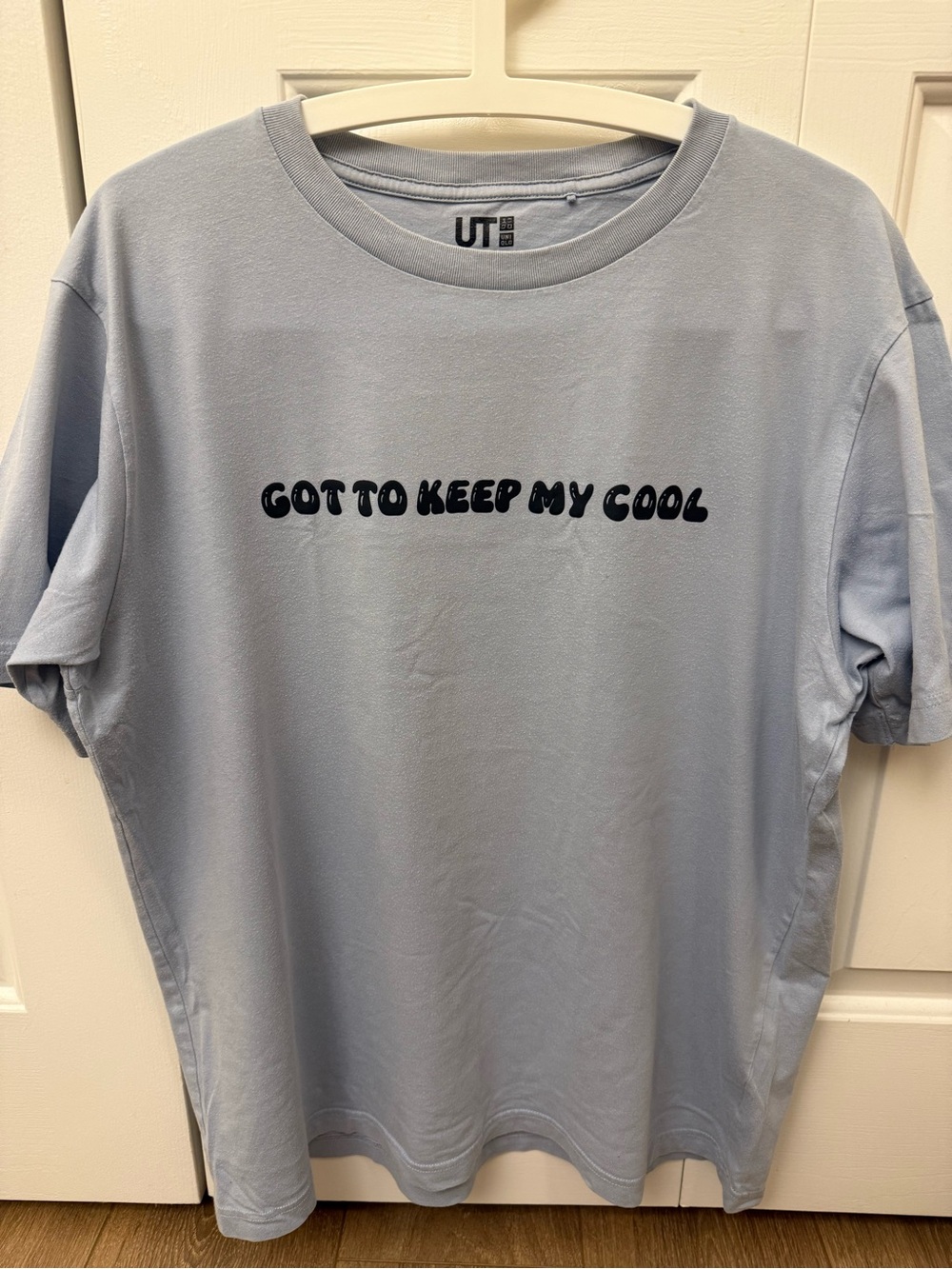 Uniqlo Blue Graphic Tee - "Got To Keep My Cool"